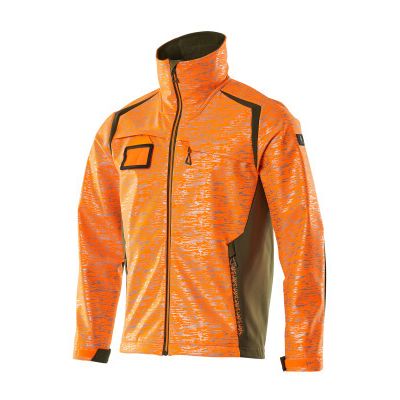 Foto van Mascot Accelerate Safe Softshell jas | 19202-291 | 1433-hi-vis oranje/mosgroen