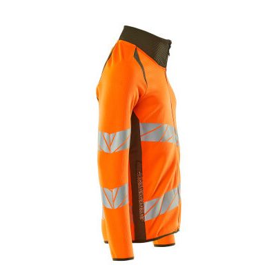 Foto van Mascot Accelerate Safe Sweatshirt met rits | 19184-781 | 1433-hi-vis oranje/mosgroen