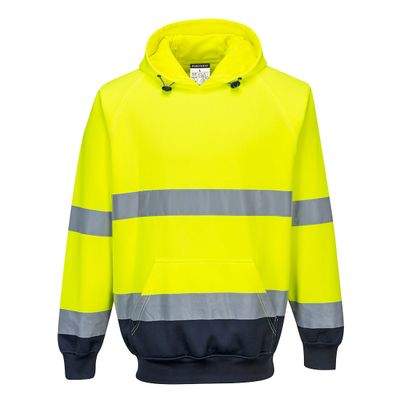 PortWest Tweekleurig Sweatshirt met capuchon Geel/Marine| B316