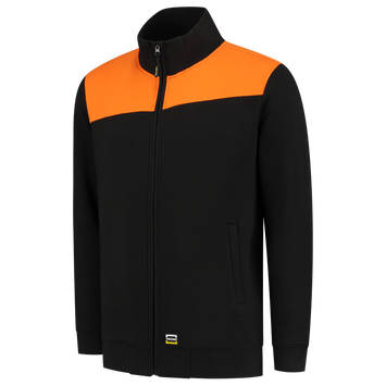 Foto van Sweatvest Bicolor Naden | zwart/oranje | 302014-0998 | TRICORP WORKWEAR