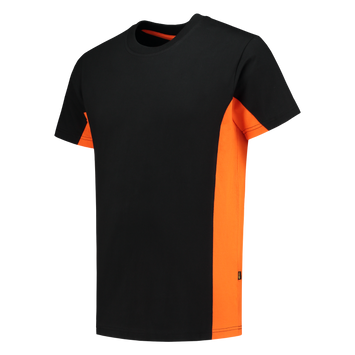 Foto van T-shirt Bicolor | zwart/oranje | 102004-0998 | TRICORP WORKWEAR