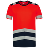 Afbeelding van T-shirt High Vis Bicolor | fluorrood/donkermarine | 103006-22210 | TRICORP SAFETY