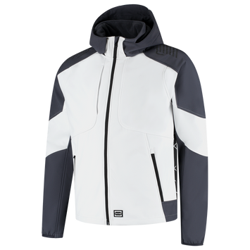 Foto van Softshell Capuchon Bicolor Redefined | wit/antraciet | 406118-06888 | TRICORP WORKWEAR