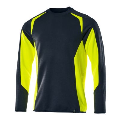 Foto van Mascot Accelerate Safe Sweatshirt | 22084-781 | 01017-donkermarine/hi-vis geel