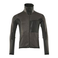 Fleecetrui met rits, moderne pasvorm | 17103-316 | 01809-donkerantraciet/zwart