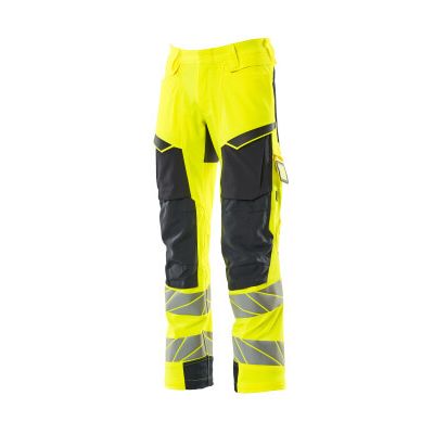 Foto van Mascot Accelerate Safe Broek met kniezakken | 19079-511 | 17010-hi-vis geel/donkermarine