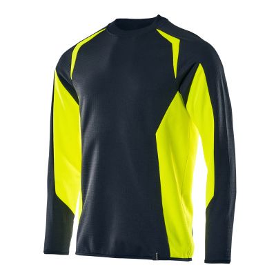 Foto van Mascot Accelerate Safe Sweatshirt | 22084-781 | 01017-donkermarine/hi-vis geel