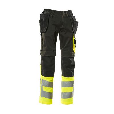 Foto van Broek met spijkerzakken, klasse 1 | 17531-860 | 0917-zwart/hi-vis geel