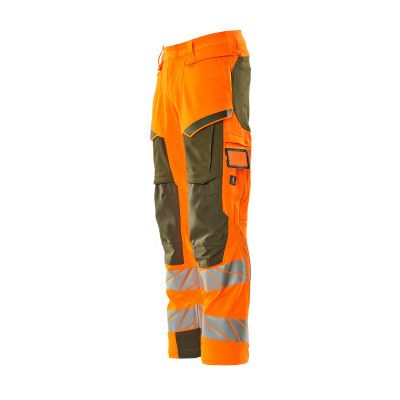 Foto van Mascot Accelerate Safe Broek met kniezakken | 19079-511 | 1433-hi-vis oranje/mosgroen