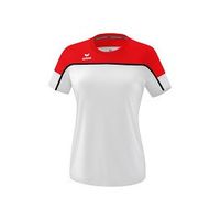 Erima Change t-shirt dames, wit/rood/zwart, 1082324