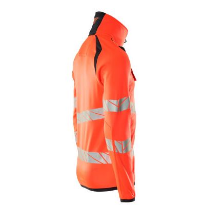 Foto van Mascot Accelerate Safe Fleecetrui met rits | 19103-315 | 22210-hi-vis rood/donkermarine