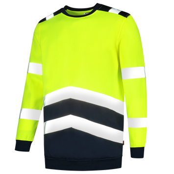 Sweater High Vis Bicolor | fluorgeel/donkermarine | 303004-17010 | TRICORP SAFETY Foto van Sweater High Vis Bicolor | fluorgeel/donkermarine | 303004-17010 | TRICORP SAFETY
