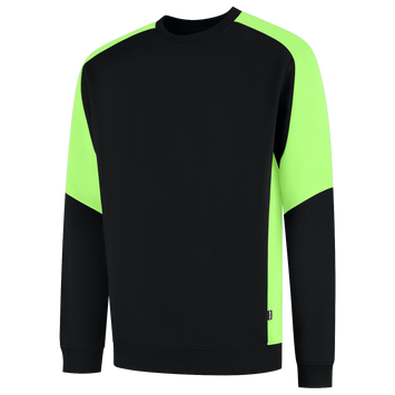 Foto van Sweater Bicolor Redefined | zwart/limegroen | 306112-0937 | TRICORP WORKWEAR