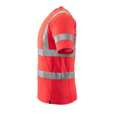 Foto van T-shirt, V-hals, klasse 2 | 18282-995 | 0222-hi-vis rood