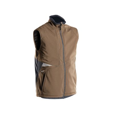 Foto van Dassy bodywarmer softshell FUSION | 350111 | leembruin/antracietgrijs