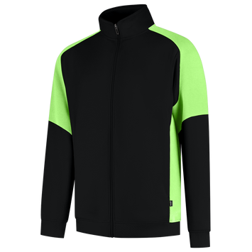Foto van Sweatvest Bicolor Redefined | zwart/limegroen | 306108-0937 | TRICORP WORKWEAR