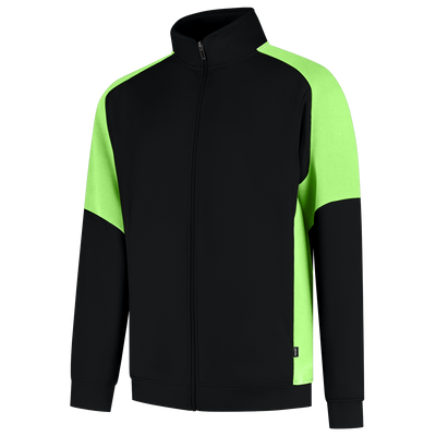 Foto van Sweatvest Bicolor Redefined | zwart/limegroen | 306108-0937 | TRICORP WORKWEAR