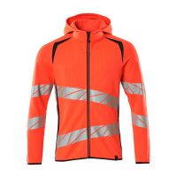 Mascot Accelerate Safe Capuchontrui met rits | 19284-781 | 22210-hi-vis rood/donkermarine