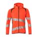 Mascot Accelerate Safe Capuchontrui met rits | 19284-781 | 22210-hi-vis rood/donkermarine