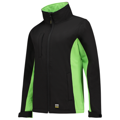 Foto van Softshell Bicolor Dames | zwart/limegroen | 402008-0937 | TRICORP WORKWEAR