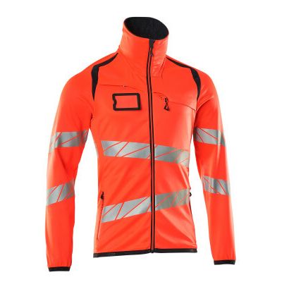 Foto van Mascot Accelerate Safe Fleecetrui met rits | 19103-315 | 22210-hi-vis rood/donkermarine