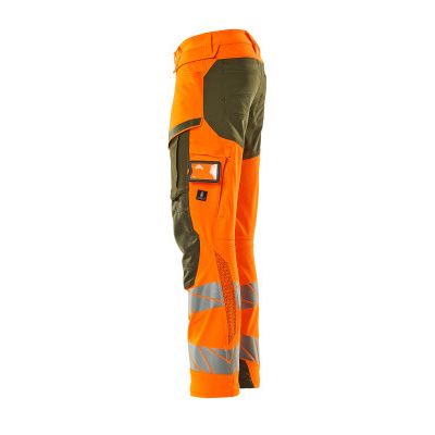 Foto van Mascot Accelerate Safe Broek met kniezakken | 19079-511 | 1433-hi-vis oranje/mosgroen