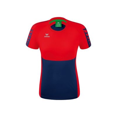 Foto van ERIMA Six Wings T-shirt Dames | new navy/rood | 1082220