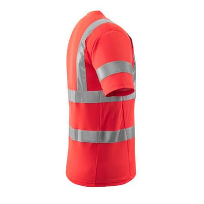 Foto van T-shirt, V-hals, klasse 2 | 18282-995 | 0222-hi-vis rood