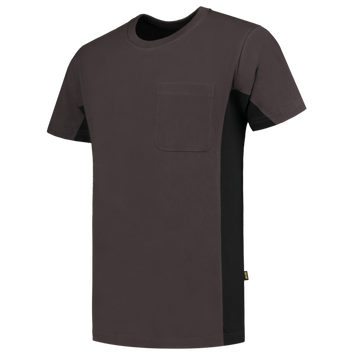 Foto van T-shirt Bicolor Borstzak | donkergrijs/zwart | 102002-1809 | TRICORP WORKWEAR