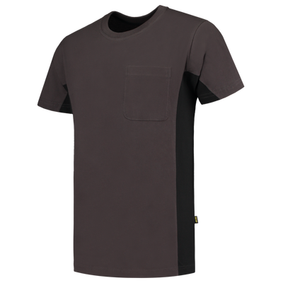T-shirt Bicolor Borstzak | donkergrijs/zwart | 102002-1809 | TRICORP WORKWEAR