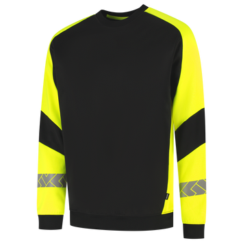 Foto van Sweater Reflective Redefined | zwart/fluorgeel | 306101-0917 | TRICORP WORKWEAR
