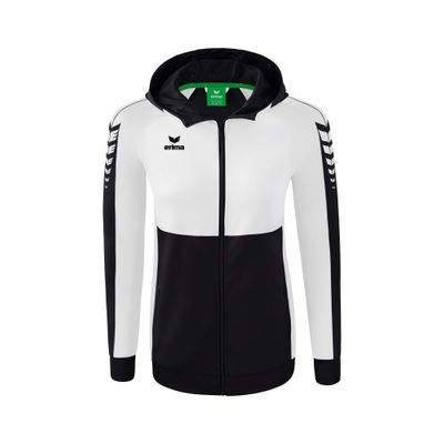 Foto van ERIMA Six Wings trainingsjack met capuchon Dames | zwart/wit | 1032225