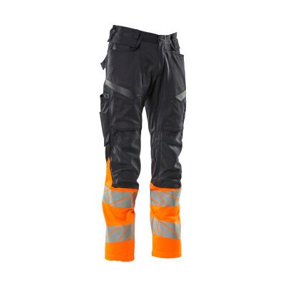 Foto van Mascot Accelerate Safe Broek met kniezakken | 19679-236 | 01014-donkermarine/hi-vis oranje