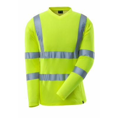T-shirt, V-hals, lange mouwen, klasse 3 | 18281-995 | 017-hi-vis geel T-shirt, V-hals, lange mouwen, klasse 3 | 18281-995 | 017-hi-vis geel