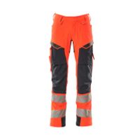 Mascot Accelerate Safe Broek met kniezakken | 19079-511 | 22210-hi-vis rood/donkermarine