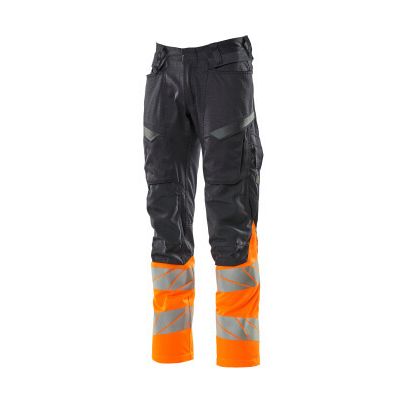 Foto van Mascot Accelerate Safe Broek met kniezakken | 19679-236 | 01014-donkermarine/hi-vis oranje