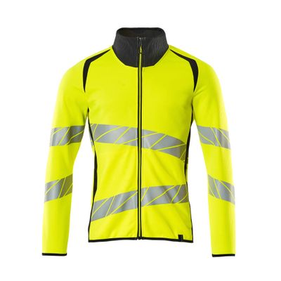 Foto van Mascot Accelerate Safe Sweatshirt met rits | 19184-781 | 17010-hi-vis geel/donkermarine