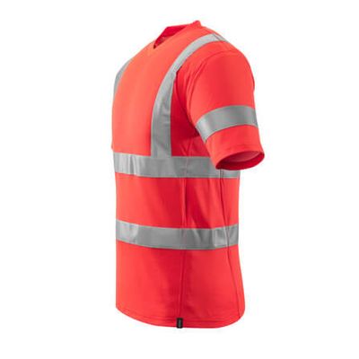 Foto van T-shirt, V-hals, klasse 2 | 18282-995 | 0222-hi-vis rood