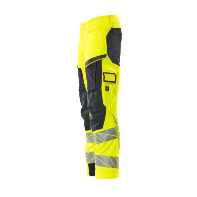 Foto van Mascot Accelerate Safe Broek met kniezakken | 19079-511 | 17010-hi-vis geel/donkermarine