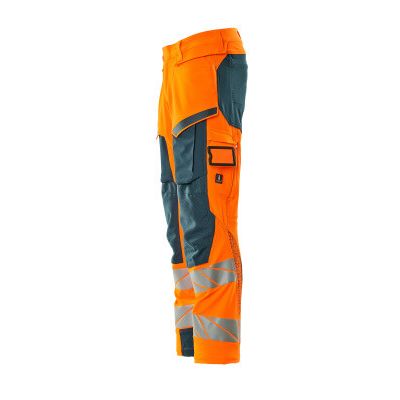 Foto van Mascot Accelerate Safe Broek met kniezakken | 19079-511 | 1444-hi-vis oranje/donkerpetrol