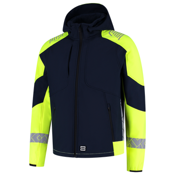 Foto van Softshell Capuchon Reflective Redefined | donkermarine/fluorgeel | 406111-01017 | TRICORP WORKWEAR