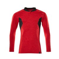 Mascot 18081-810 Poloshirt, met lange mouwen signaal rood/zwart
