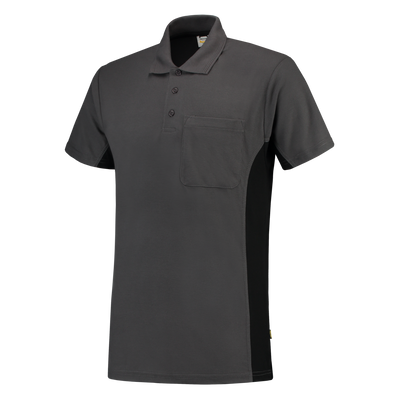 Foto van Poloshirt Bicolor Borstzak | donkergrijs/zwart | 202002-1809 | TRICORP WORKWEAR