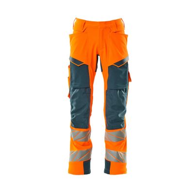 Mascot Accelerate Safe Broek met kniezakken | 19079-511 | 1444-hi-vis oranje/donkerpetrol Mascot Accelerate Safe Broek met kniezakken | 19079-511 | 1444-hi-vis oranje/donkerpetrol