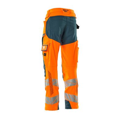 Foto van Mascot Accelerate Safe Broek met kniezakken | 19079-511 | 1444-hi-vis oranje/donkerpetrol