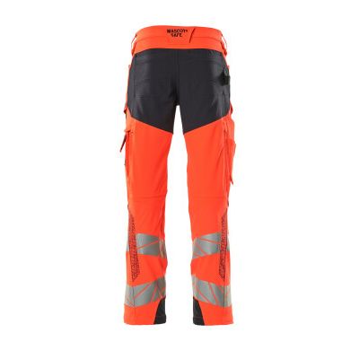 Foto van Mascot Accelerate Safe Broek met kniezakken | 19079-511 | 22210-hi-vis rood/donkermarine