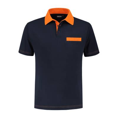 Indushirt PS 200 Polo-shirt marine-oranje