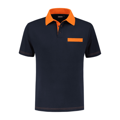 Foto van Indushirt PS 200 Polo-shirt marine-oranje