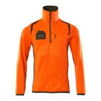 Mascot Accelerate Safe Fleecetrui met korte rits | 19303-316 | 1433-hi-vis oranje/mosgroen