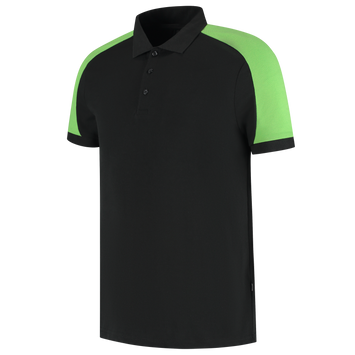 Foto van Poloshirt Bicolor Redefined | zwart/limegroen | 206106-0937 | TRICORP WORKWEAR